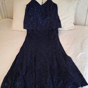 Navy Blue Formal Jacket Dress NWT